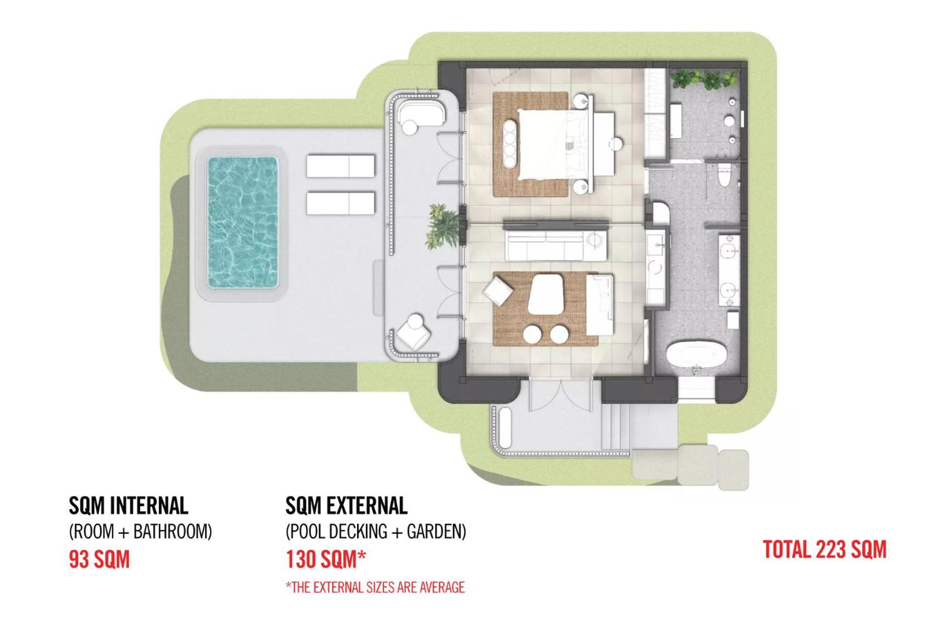 The Standard, Hua Hin Ξενοδοχείο Εξωτερικό φωτογραφία Floorplan of a typical suite