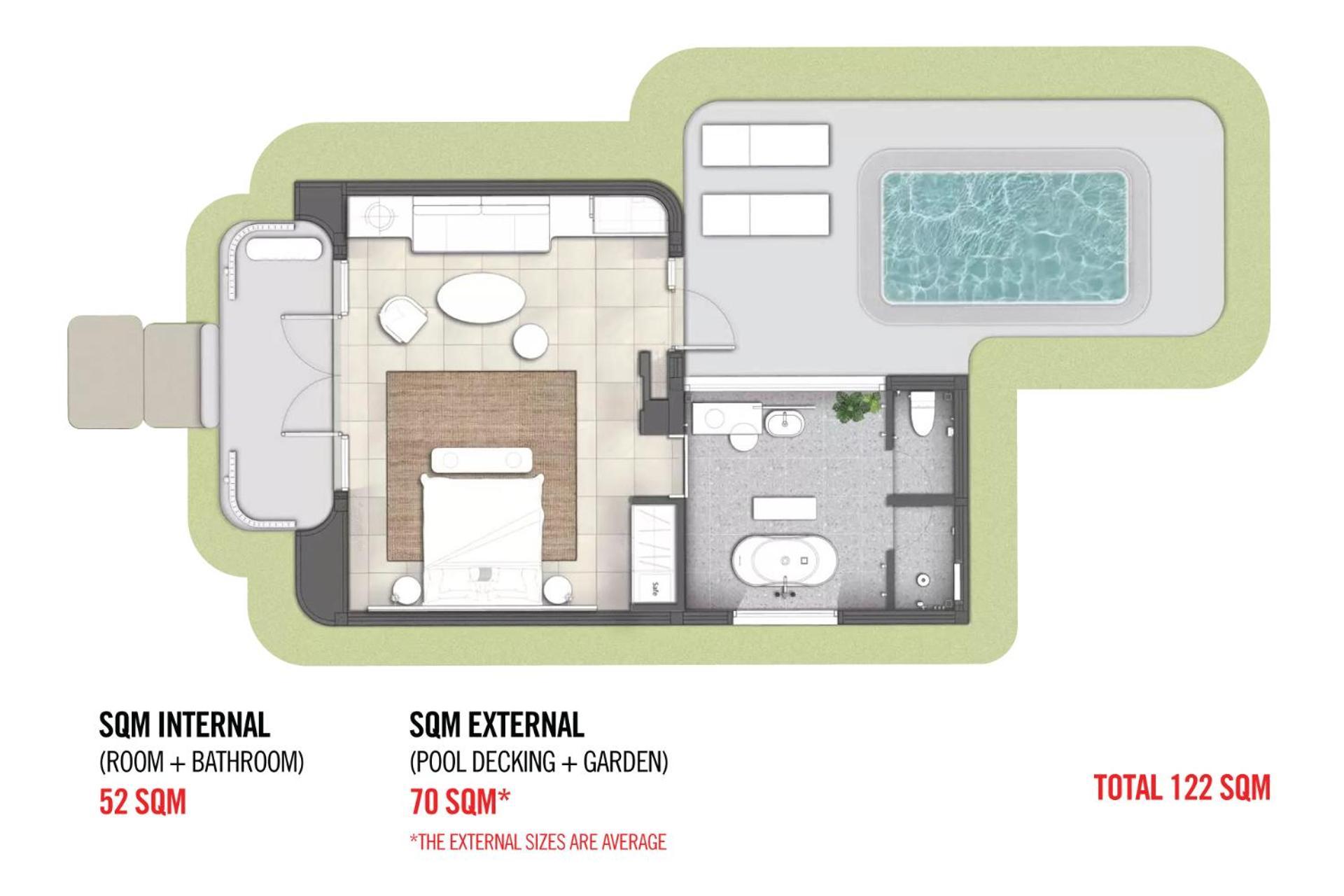 The Standard, Hua Hin Ξενοδοχείο Εξωτερικό φωτογραφία Floorplan of a typical suite
